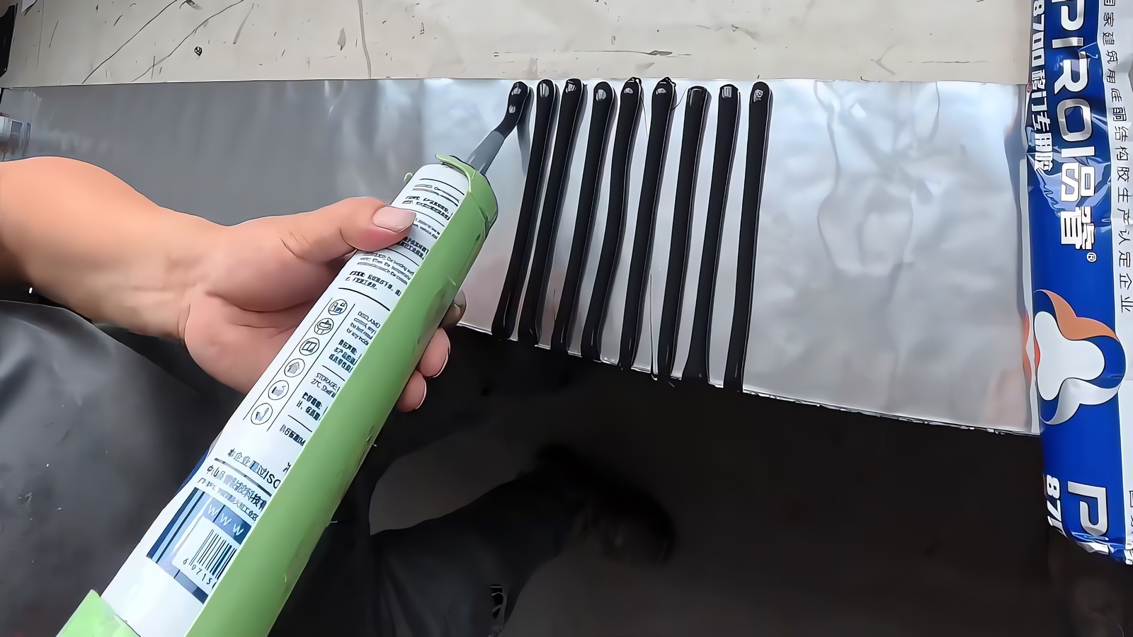 Sliding Doors — silicone sealant application